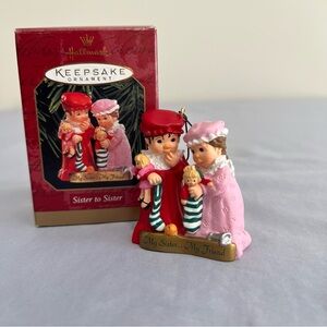 Hallmark Vintage 1999 Sister to Sister Keepsake Ornament
